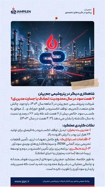 شاهکاری دیگر در پتروشیمی جم پیلن
